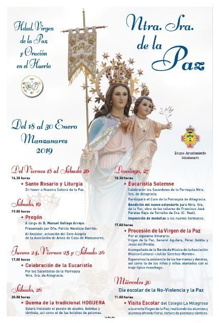 programa actos fiestas virgen de la paz