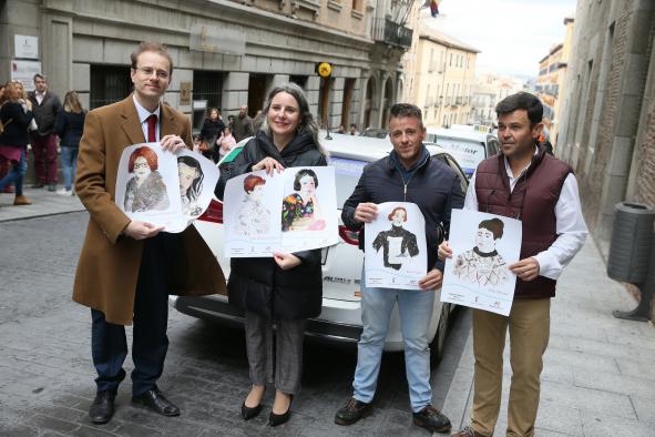 mujer y taxis