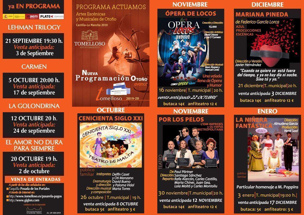 cartel programacion escenarios otoño