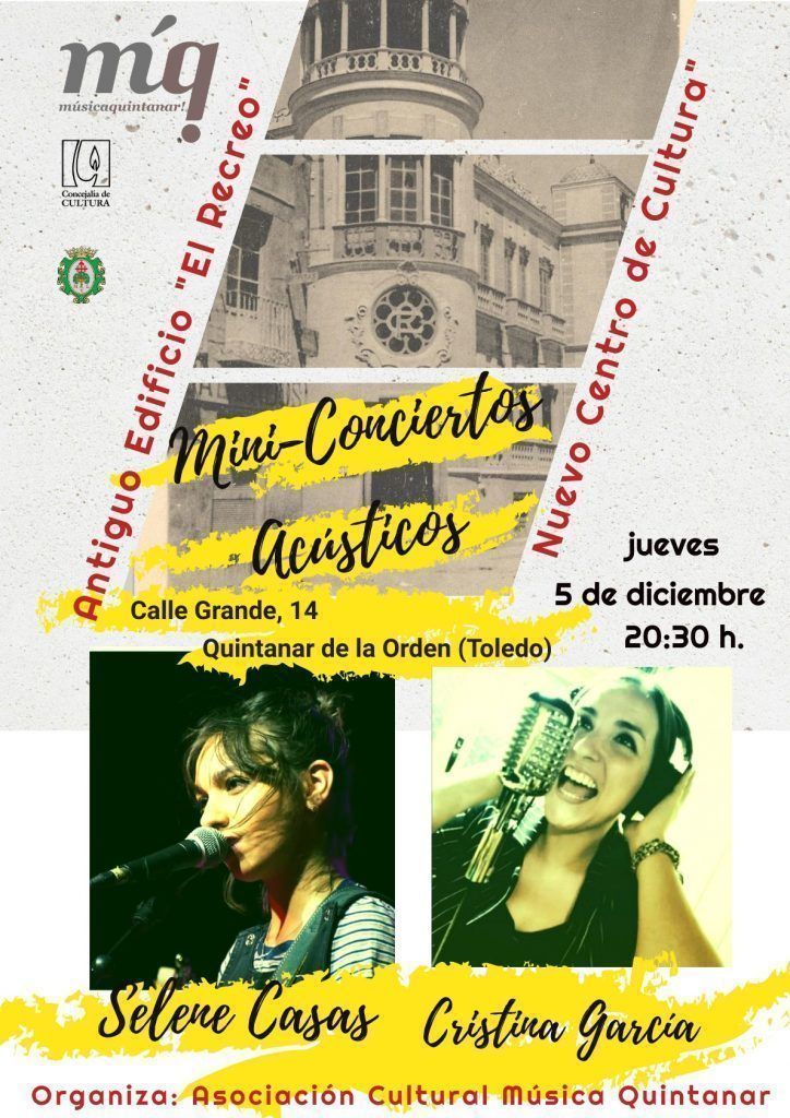 CARTEL SELENE Y CRISTINA MINICONCIERTOS