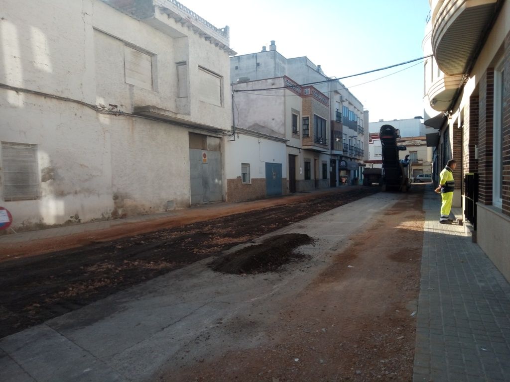 obras en calle La Palma d