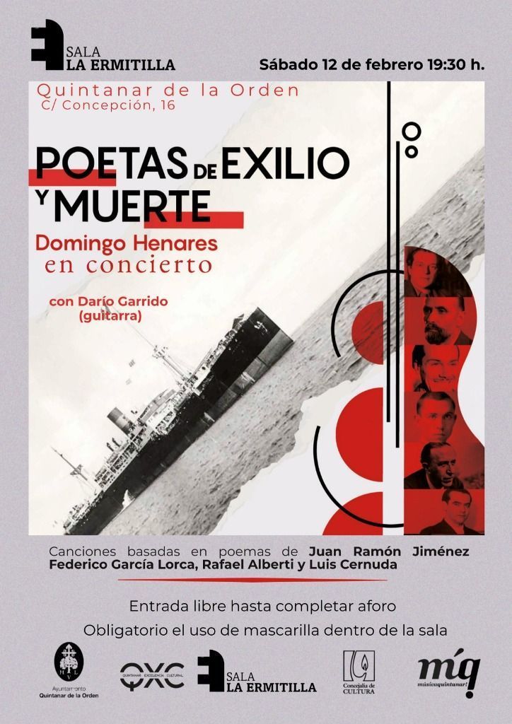 CARTEL CONCIERTO POETAS DE EXILIO Y MUERTE