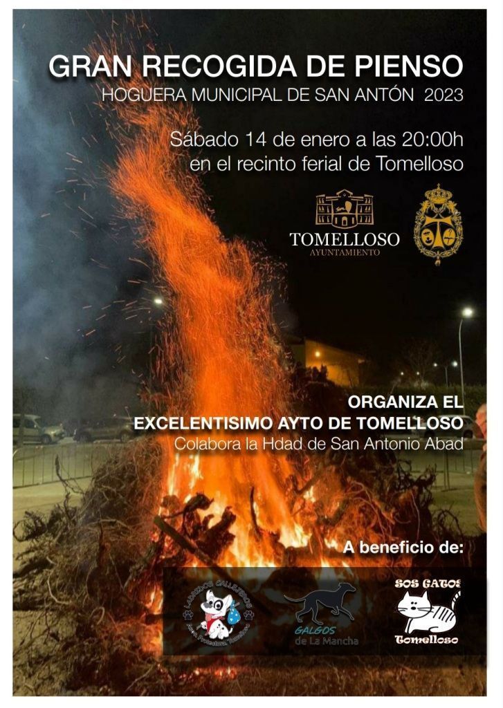 cartel recogida pienso san anton