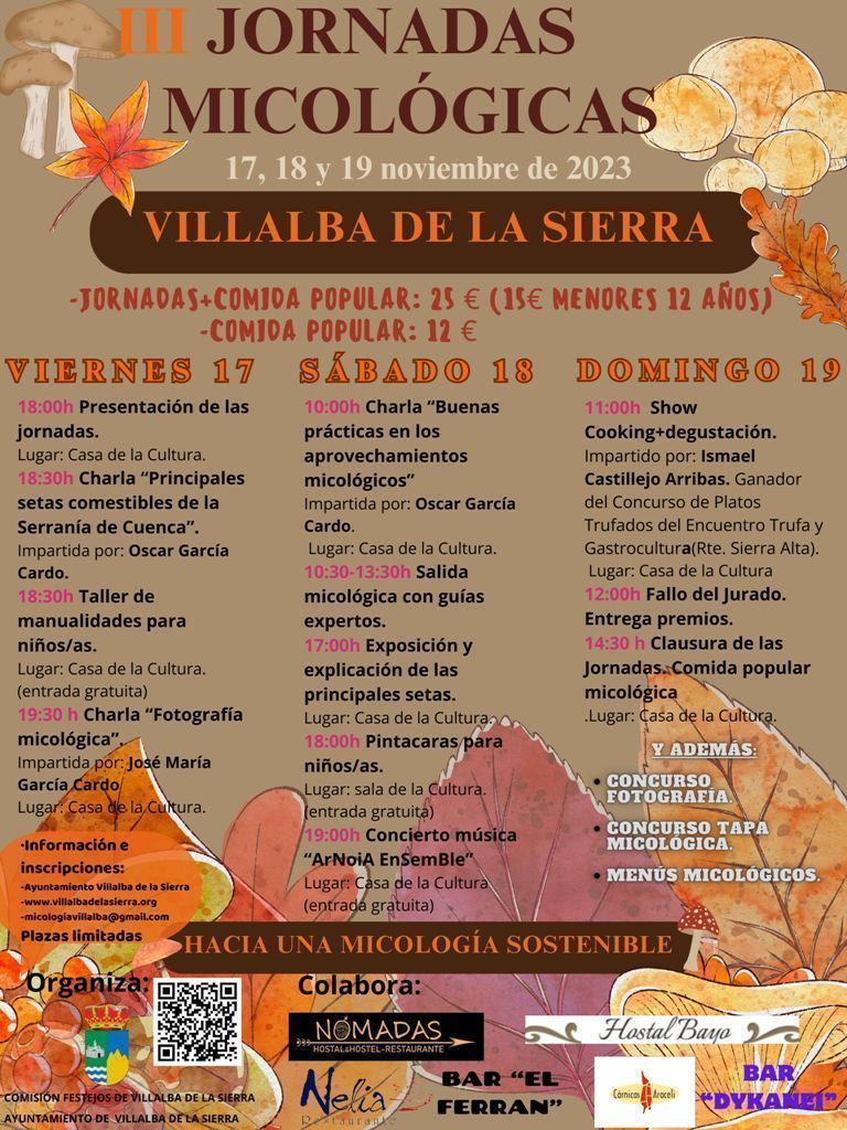 III JORNADAS MICOLÓGICAS DE VILLALBA DE LA SIERRA
