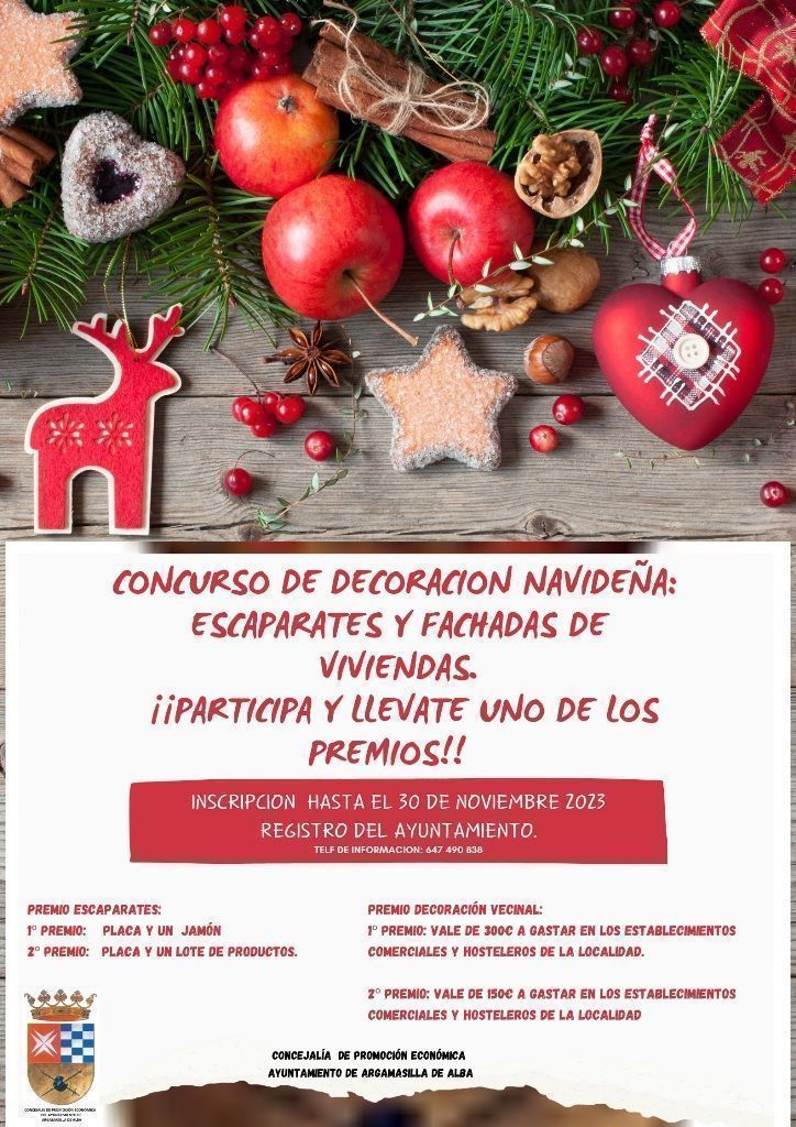 cartel concurso escaparates navideños Argamasilla