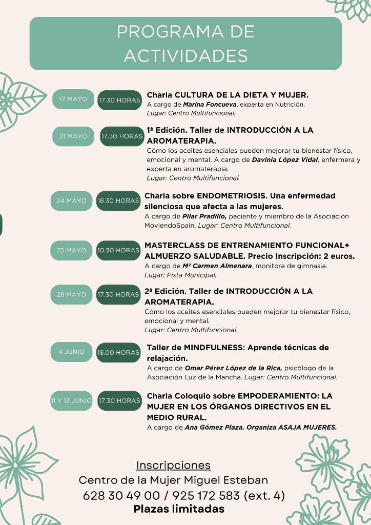 Semana de la Salud de las Mujeres programa actividades