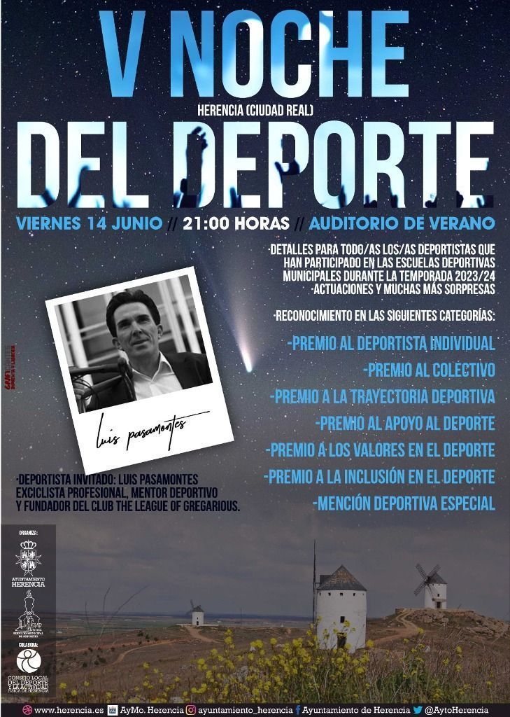 cartel noche del deporte herencia