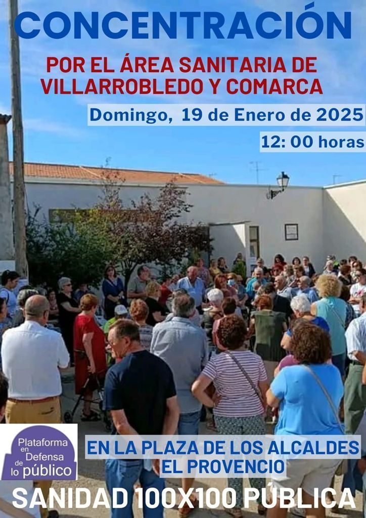concentracion area sanitaria Villarrobledo y comarca