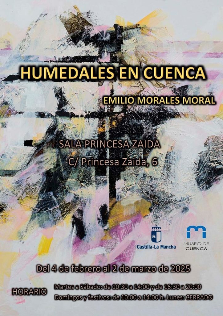 Cartel exposicion humedales en Cuenca
