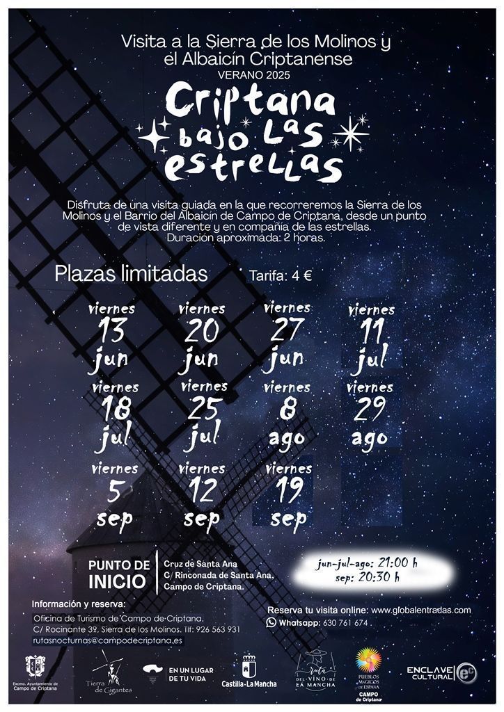 Criptana bajo las estrellas