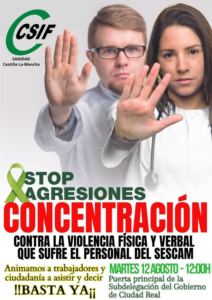 cartel concentracion agresion sanitarios 1754903209