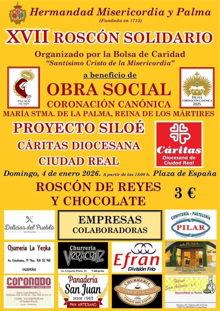 Cartel XVII Roscón Solidario Bolsa de Caridad