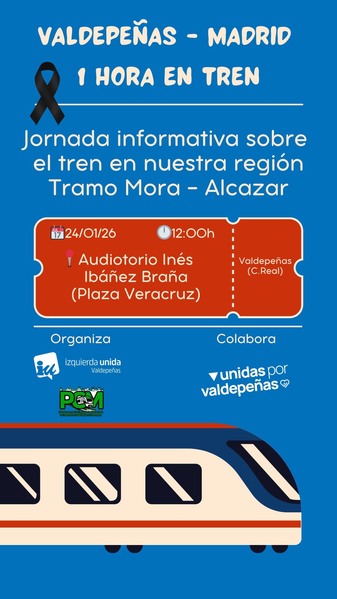 charla tren por Valdepeñas